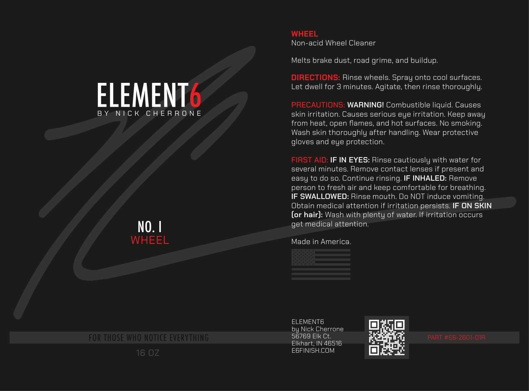 Element6 WHEEL bottle label